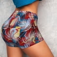 thumbnail image 4 of Wukai Hawaiian Style Print Pack Biker Shorts for Women Yoga Workout Gym Running Scrunch Active Shorts-Large, 4 of 8