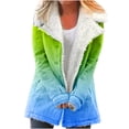 thumbnail image 2 of Fashion Winter Warm Caots for Womens Plus Size Zip Up Composite Plush Button Lapels Jacket Outwear Coat, 2 of 6