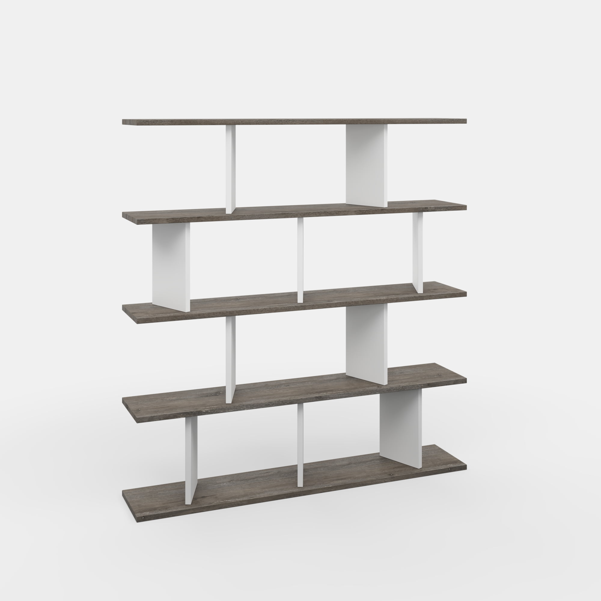 Ada Home Decor Jorin 4 Tier Open Shelf Cube Bookcase, Wenge/White