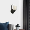 thumbnail image 2 of Vanity Art 1 Light Dimmable Armed Sconce Lighting | Modern Fixtures Accent Wall Lights for Entrance Doorway Dining Room Living Room Hallway Bathroom Scones S5001BK-C01, 2 of 5