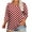 Red3, variant on Jalioing Plus Size Striped Blouses for Women Oversized 3/4 Sleeve Crewneck Shirts Tops Casual Loose Pullover Tee