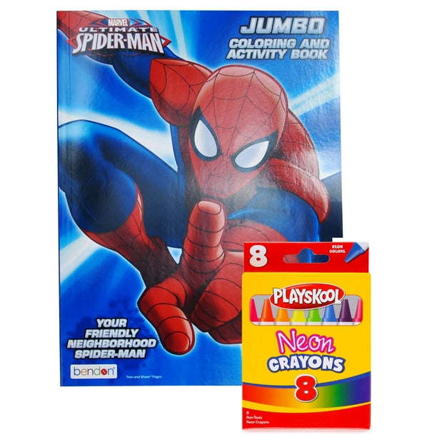 Download Marvel Spider-Man Coloring Book & Neon Crayon Set ...