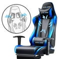thumbnail image 2 of GTRACING Gaming Chair with Footrest Ergonomic Reclining Office Chair Swivel Rocker, Blue, 2 of 6