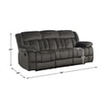 thumbnail image 7 of Pemberly Row 90" Traditional Microfiber Double Reclining Sofa in Chocolate, 7 of 7