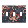 thumbnail image 2 of Dailycode Light Switch Plate Covers 2 Gang Wall Plate Plastics Outlet Covers for Kitchen Home Office Decor Octopus and Coral in Sea, 2 of 8
