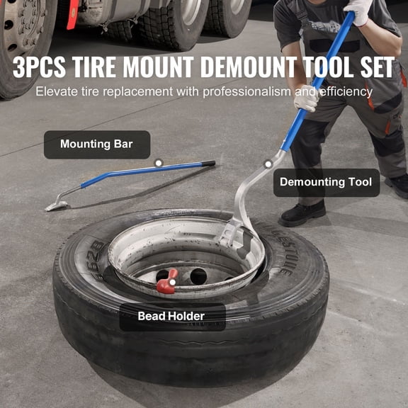 Truck Tire Changer Mount Demount 22.5-24.5 in Radial Bias Ply/Tubeless Tire