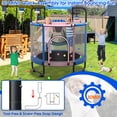 thumbnail image 6 of Cochan 60'' Trampoline for Kids with Enclosure Net, 5FT 600LBS Toddler Trampoline with Handlebar, Mini Small Kids Trampoline for Age 1-6, Birthday Gift for Kids, 6 of 7