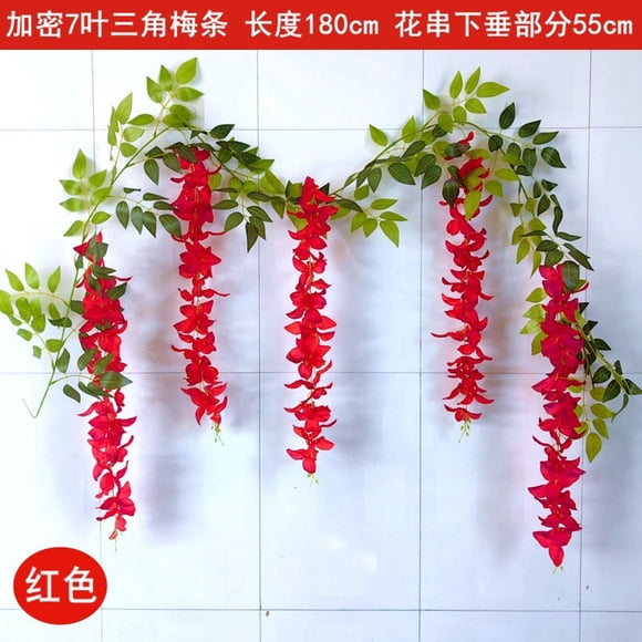 Hanging Baskets with Artificial Flowers for Plants Outdoor Wall Mounted Hanging Basket with 75cm Long Rod for Living Room Ceiling Decoration, Plastic Hanging Baskets for Plants