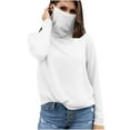 thumbnail image 3 of CFLVAEK Sun Protection Shirts for Women with Mask Casual Long Sleeve UPF 50+ Shirt Summer Hiking Outdoor Sun Clothing, 3 of 6