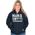 thumbnail image 3 of Funny Mama Llama Mothers Day Pun Zip Hoodie Sweatshirt Women Brisco Brands M, 3 of 6