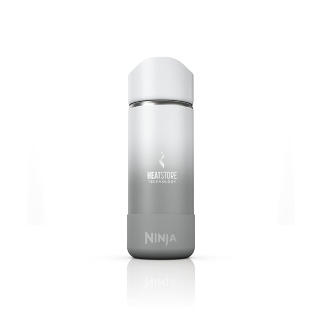 Taza de viaje Ninja Sip Perfect 473 ml de acero inoxidable blanca