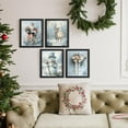 thumbnail image 3 of Hieng Vintage Christmas Wall Decor,Trendy Christmas Retro Posters for Room, Santa Snowman Deer Nutcracker Xmas Wall Art Prints for Living Room Kitchen Bedroom Office Set of 4 Unframed, 3 of 6