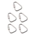 thumbnail image 2 of Transemion Portable Outdoor Carabiner Keychain Stainless Steel Quick Link 6mm 5Set, 2 of 6