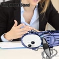 thumbnail image 6 of Compatible with iPhone 14 Astronaut Case with Kickstand Mirror Lanyard Shoulder Strap Case Detachable Glitter Paper Mirror Case for Women Girls Cute 3D Astronaut Bling Case, Blue, 6 of 16