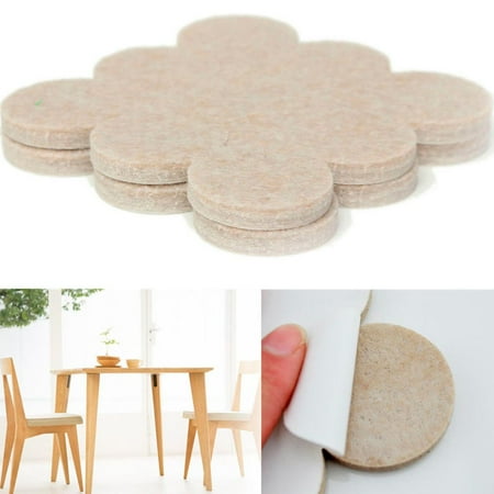 18 Self Adhesive Felt Floor Protectors Round Beige Pads Furniture Chair