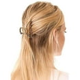 thumbnail image 3 of Kitsch Metal Open Shape Hair Claw Clips, Hair Accessories for Women, 3 inches Wide, Gold, 3 of 12