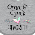 thumbnail image 4 of Inktastic Oma and Opa's Favorite- Heart Grandchild Boys or Girls Baby Bib, 4 of 4