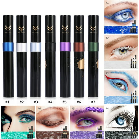 HUAMIANLI Longlasting Colorful Mascara Curling Eyelashes Eyes Makeup Cosmetic Tool , Cosmetic Mascara, Colorful (Best Eye Makeup For Brown Eyes)