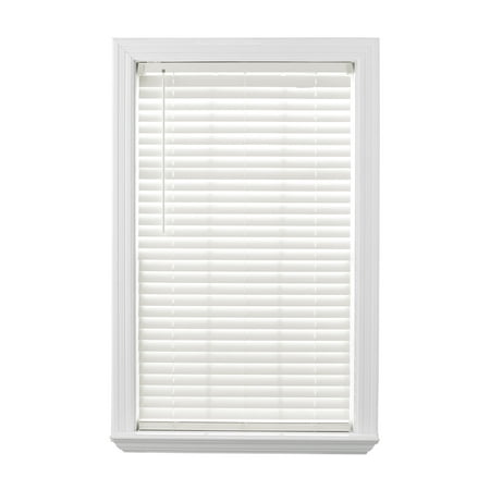 Better Homes & Gardens 2" Cordless Faux Wood Horizontal Blinds, Antique White, 23x64