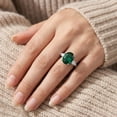 thumbnail image 6 of Pompeii 16x12mm Emerald & 1Ct Pear Shape Diamond Ring 14k Gold Lab Grown (F/G,VS1-VS2), 6 of 6