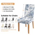 thumbnail image 5 of Retro Botanical Dining Chair Covers Set of 4 Romantic Wildflower and Butterfly Pattern Washable Polyester Stretch Slipcovers Removable Protector for Country Kitchen, 5 of 6