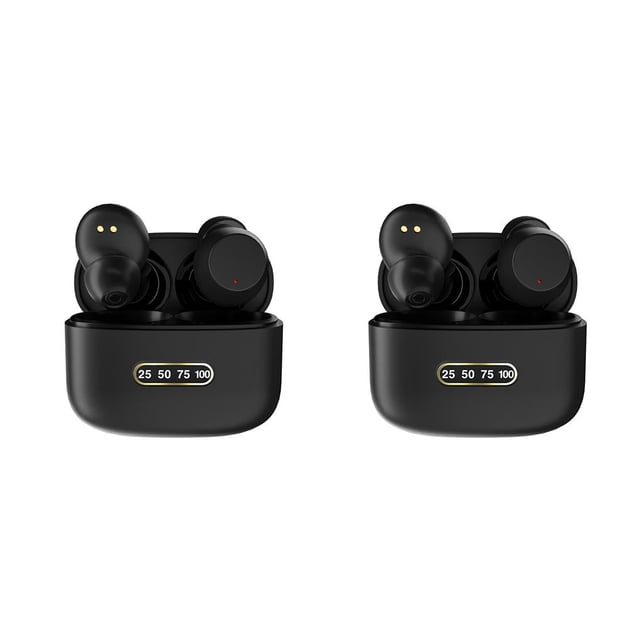 Sidaley Auricular Bluetooth compatible con tapa de silicona Control táctil Auricular Auricular Negro Negro 2piezas