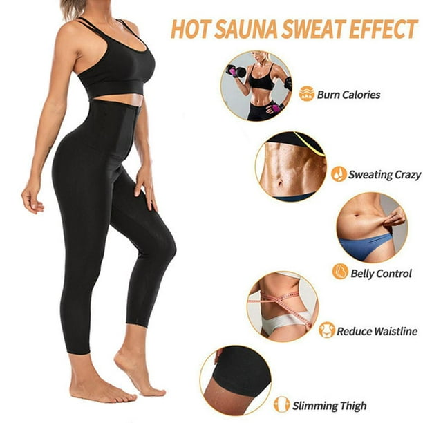 Women Sauna Pants Sweat Pants High Waist Slimming Shorts Compressing  Workout Fitness Exercise Tights 