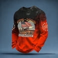 thumbnail image 2 of Curuila Mens 250 Anniversary Usa Shirt Crew Neck Long Sleeve Print Patriotic Comfortnable Tee Size L, 2 of 3