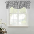 thumbnail image 2 of Tie Up Valances for Windows, White Grey Spring Floral Adjustable Valance Curtains Window Treatment for Living Room/Bedroom, Summer Flowers Botanical Rod Pocket Kitchen Curtains & Drapes 54x18 Inch, 2 of 9