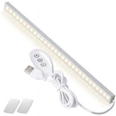 Plug-in Cabinet Lighting,Dimmable Cabinet Lights,Connectable USB LED Light Strip,Three-button Control,USB Plug-in for Kitchen,Stairs,Closet,Study,Bedroom
