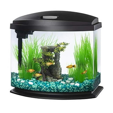 Aqueon LED MiniBow Kit with SmartClean Technology, Black 5 Gallon (ECOM)