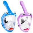 thumbnail image 1 of Máscara facial completa Zipoute para niños Snorkeling Gear con vista de 180°, paquete de 2, 1 of 6