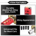 thumbnail image 4 of Kit de pomo de cambio de marchas Unique Bargains, 25 cm con 4 adaptadores para vehículos automáticos y manuales de aleación de aluminio rojo, 4 of 7