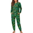 thumbnail image 4 of Tutolipy Christmas Pajama Set for Women Light Printed Sleepwear Cozy Loungewear Long Sleeve Shirt and Pajama Pants Lounge Sets, XL, 4 of 7