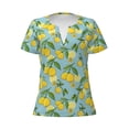 thumbnail image 2 of Uemuo Lemon (3) Drawing Women's Deep V-Neck Low Cut Tops - Casual Loose Fit with Stainless Steel Loop, Soft, Breathable, Perfect for Office, Travel, and Daily Wear-X-Large, 2 of 5
