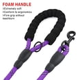 thumbnail image 3 of YeewayVeh Dog Leash 6FT Double Handle, 1/2 Inch Nylon Leash with Padded Handle & Reflective Threads for Medium to Large Dogs (Purple), 3 of 5