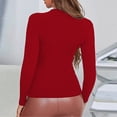 thumbnail image 4 of Women's Sweaters Lightweight Under $15 Casual Round Neck Long Sleeves Solid Color Base Knitted Sweater, 4 of 6