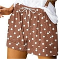 thumbnail image 6 of Sakmal Shorts Womens Wide Leg Brown Polka Dot Comfy Shorts with Pockets, 6 of 6