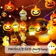 thumbnail image 3 of Halloween String Lights Decorations, 20 LED Halloween Window Lights Window Lights for Home Halloween Party Decor, 3 of 5