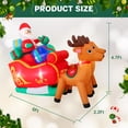 thumbnail image 6 of DAKIMOE Christmas Inflatable Outdoor Decoration 6FT Xmas Inflatables Decorations Santa Claus on Sleigh with Reindeers Blow Ups Decor Lawn Yard Patio Garden Party, 6 of 7