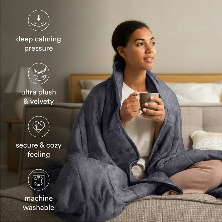Homedics Cozy Calming Weighted Blanket Calms and Comforts 48 x 72 Walmart