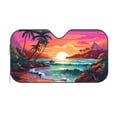 thumbnail image 2 of ZNDUO Car Windshield Sun Shade, Tropical Sunset Island Pattern Windshield Sun Shade UV Rays and Heat Sun Visor Protector Foldable Windshield Sun Shade, Small Size, 2 of 8