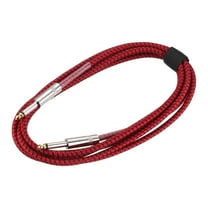 1 PCS Guitar Instrument Cable 10 Feet 1/4 Inch to 1/4 Inch Straight 6.35mm Male Audio Interconnect Cord Braided Red