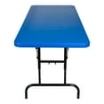 thumbnail image 4 of Hampden Furnishings Baldwin 30" X 72" Height Adjustable Folding Table, Plastic/Steel, Blue, 4 of 6
