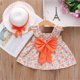 thumbnail image 1 of bebé niña vestido de verano nuevo ropa de los niños pequeño fresco roto flor arco liguero falda enviar sombrero, 1 of 4