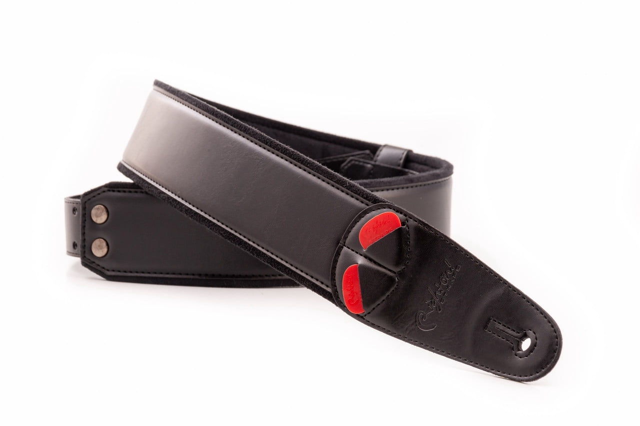 RightOn! Mojo Charm-60 Guitar Strap – Stylish & Comfortable - Black
