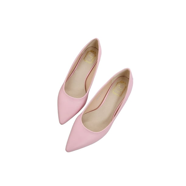 Woobling Womens Pumps Slip On Dress Shoes Pointed Toe Heels