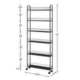 thumbnail image 4 of 6-Tier Slim Rolling Storage Cart with Wheels – Slide-Out Kitchen, Bathroom, Laundry Organizer Rack, 4 of 7