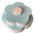 thumbnail image 1 of Organizador Caja de almacenamiento de comida de dulces de bocadillos giratorios en forma de pétalo Platos de frutas de boda (B) Tmvgtek Libre de BPA, 1 of 5