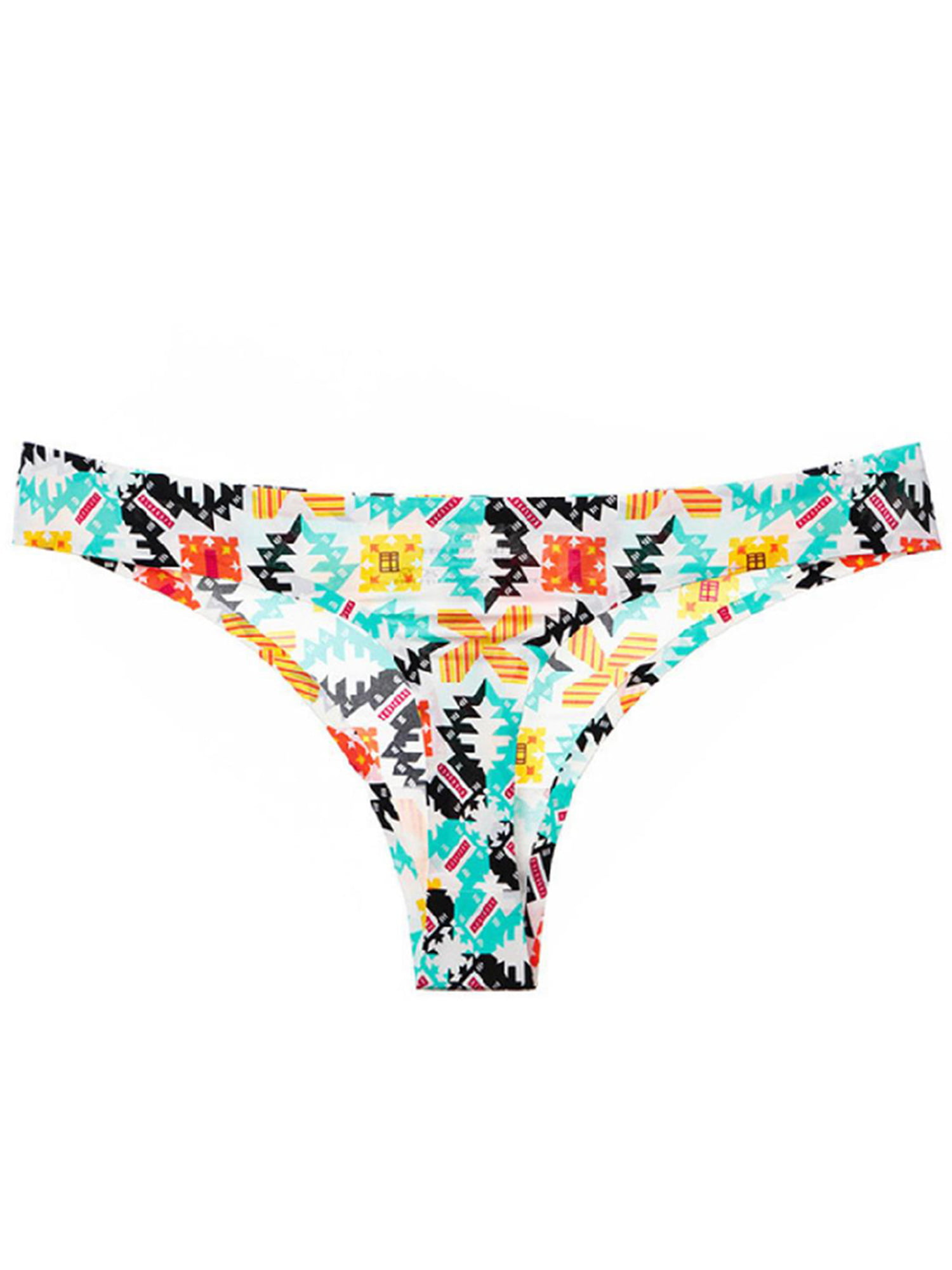 Laura Women's Thong Underwear Mesh Over Fabric Lace Trim S M L Super Comfy 